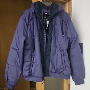 Womens Under Armour Dark Purple Hooded Coat